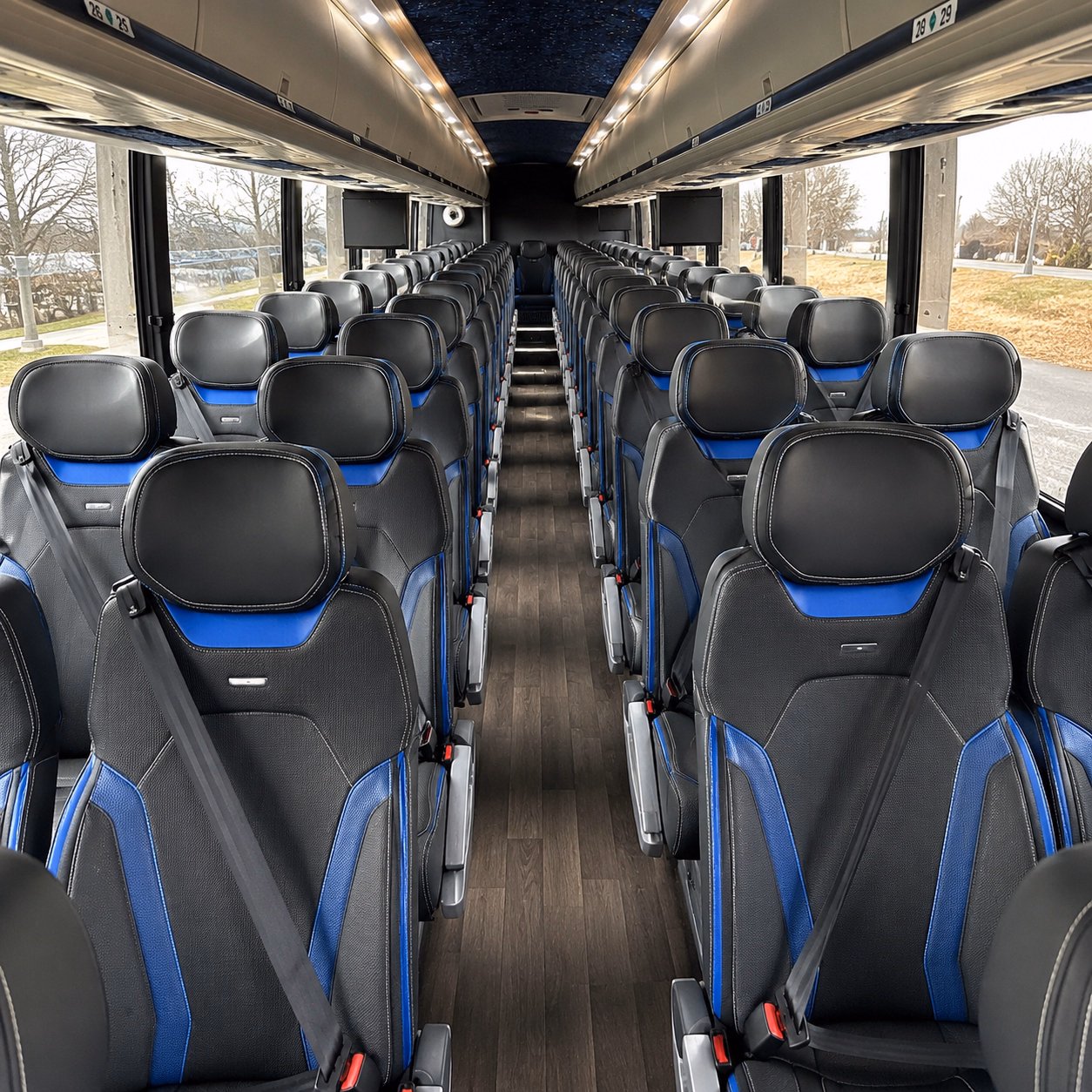 charter bus pickup and drop off at john wayne airport sna